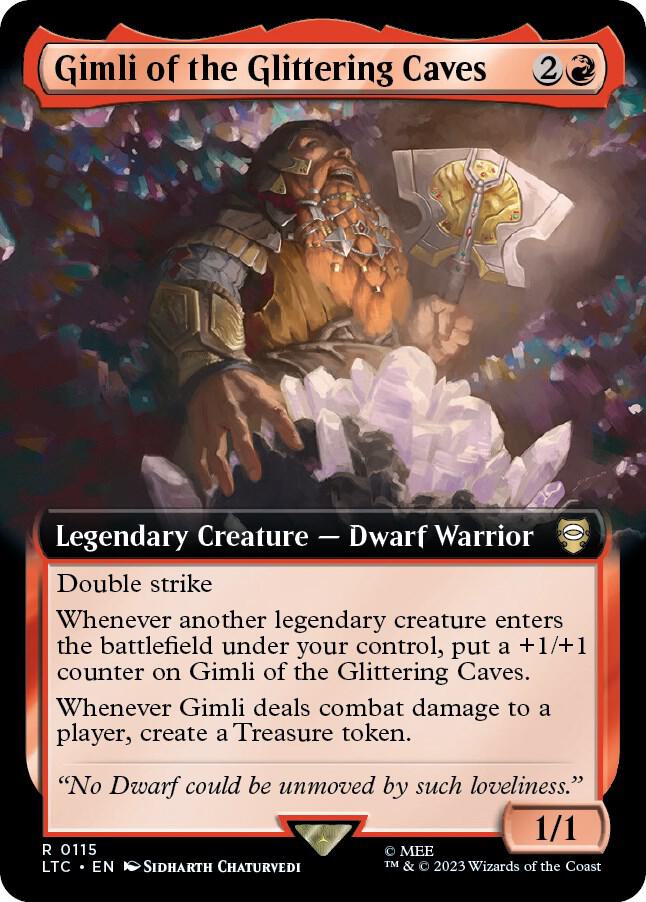 Gimli of the Glittering Caves 115 (Commander: The Lord of the Rings: Tales of Middle-earth)  - Extended Art | Good Games Adelaide SA