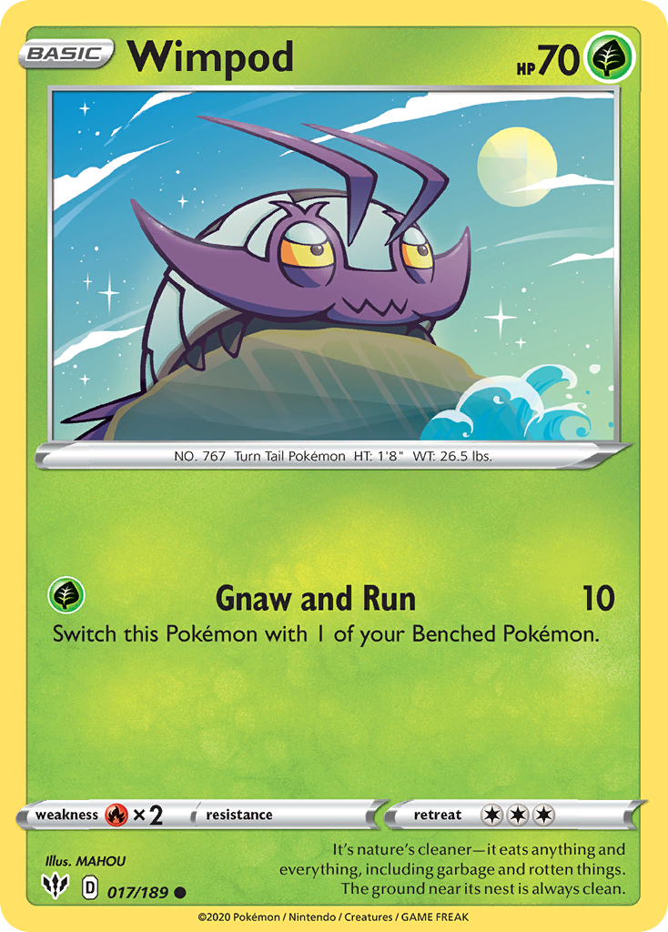 Wimpod (017/189) [Sword & Shield: Darkness Ablaze] | Good Games Adelaide SA