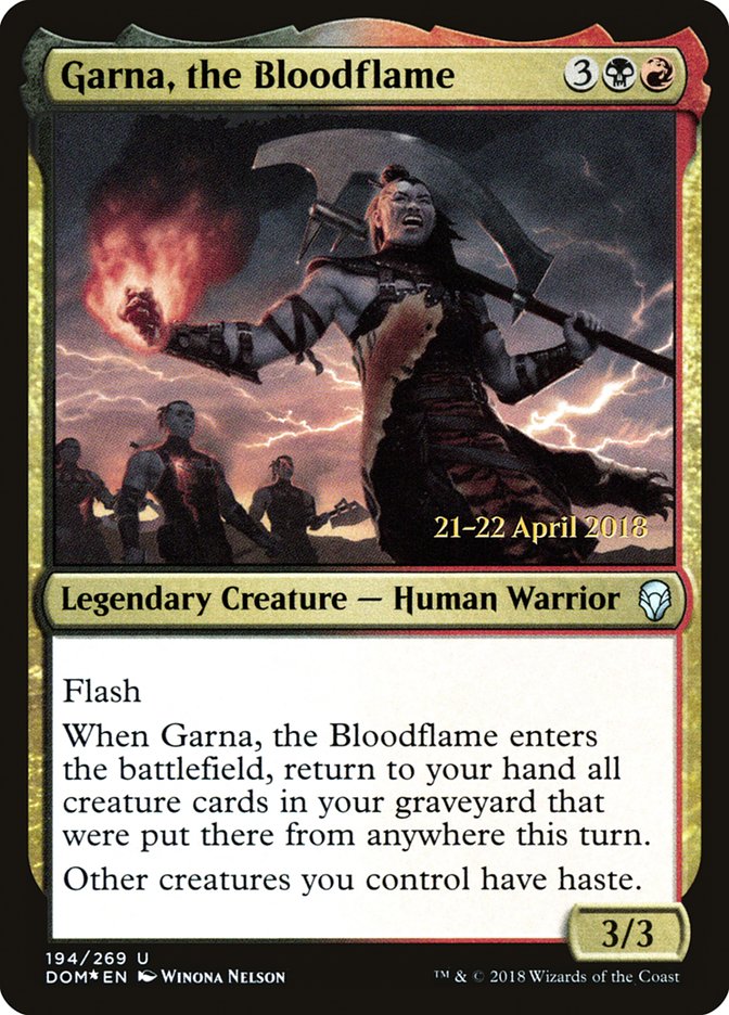 Garna, the Bloodflame [Dominaria Promos] | Good Games Adelaide SA