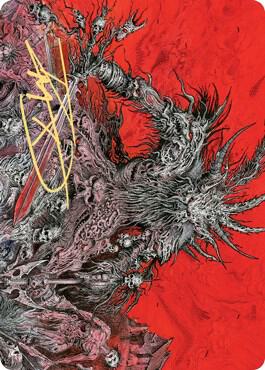 Varragoth Bloodsky Sire Art Card Gold Stamped Signature 78 (Art Series: Kaldheim)  | Good Games Adelaide SA