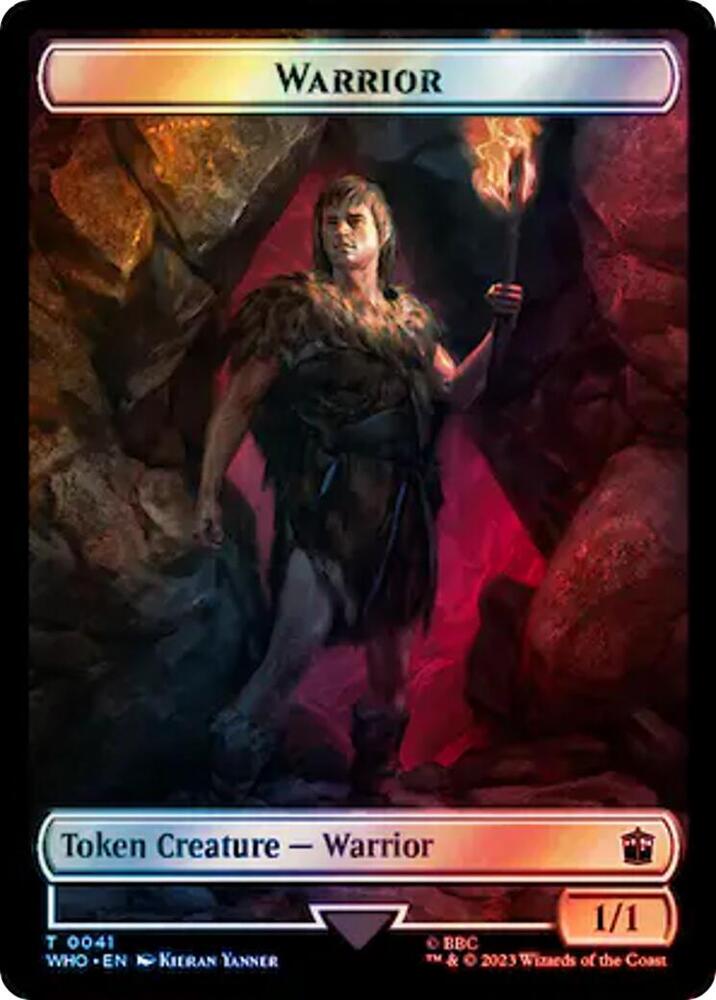 Warrior Treasure 0061 Double Sided Token Surge Foil 41 // 61 (Universes Beyond: Doctor Who)  - Foil | Good Games Adelaide SA