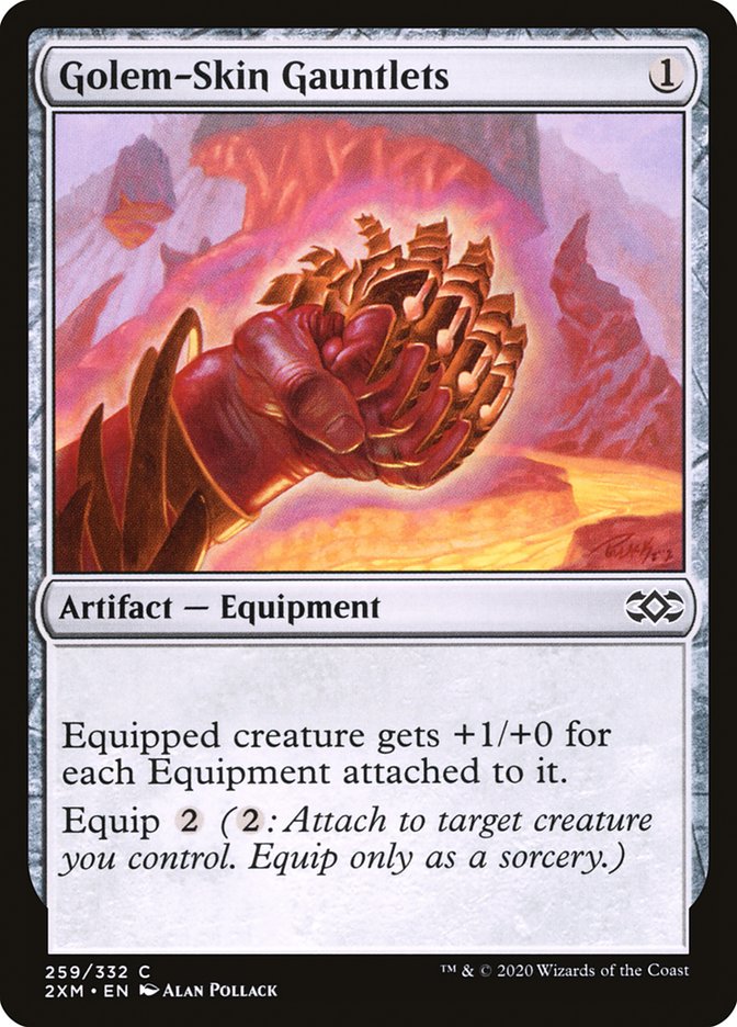 Golem-Skin Gauntlets 259 (Double Masters)  - Foil | Good Games Adelaide SA