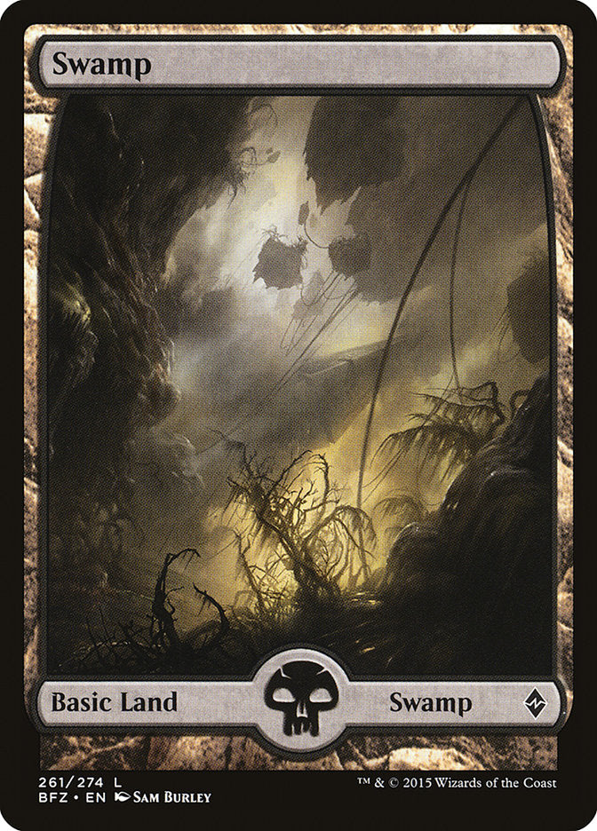 Swamp (261) - Full Art [Battle for Zendikar] | Good Games Adelaide SA