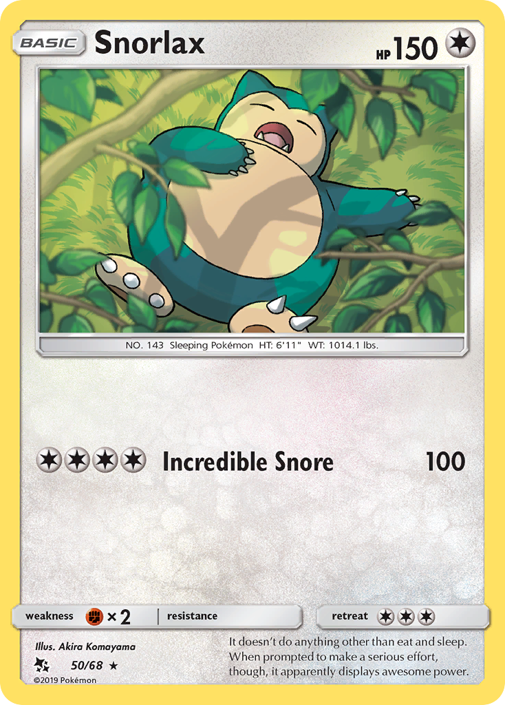 Snorlax (50/68) [Sun & Moon: Hidden Fates] | Good Games Adelaide SA