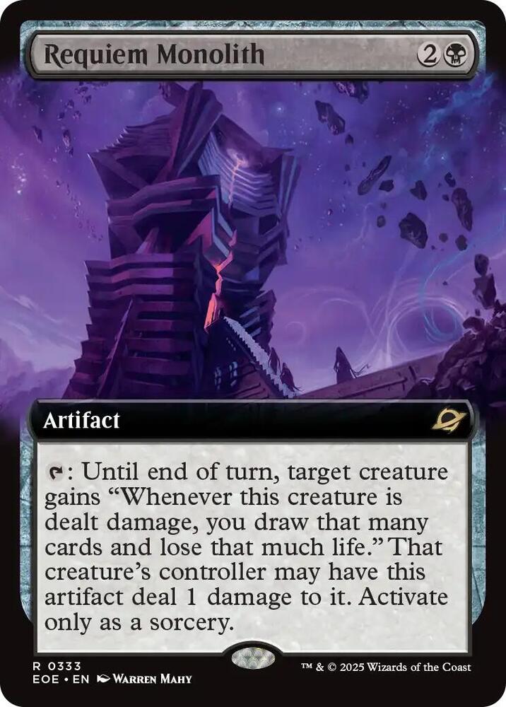 Requiem Monolith  333 (Edge of Eternities)  - Extended Art | Good Games Adelaide SA