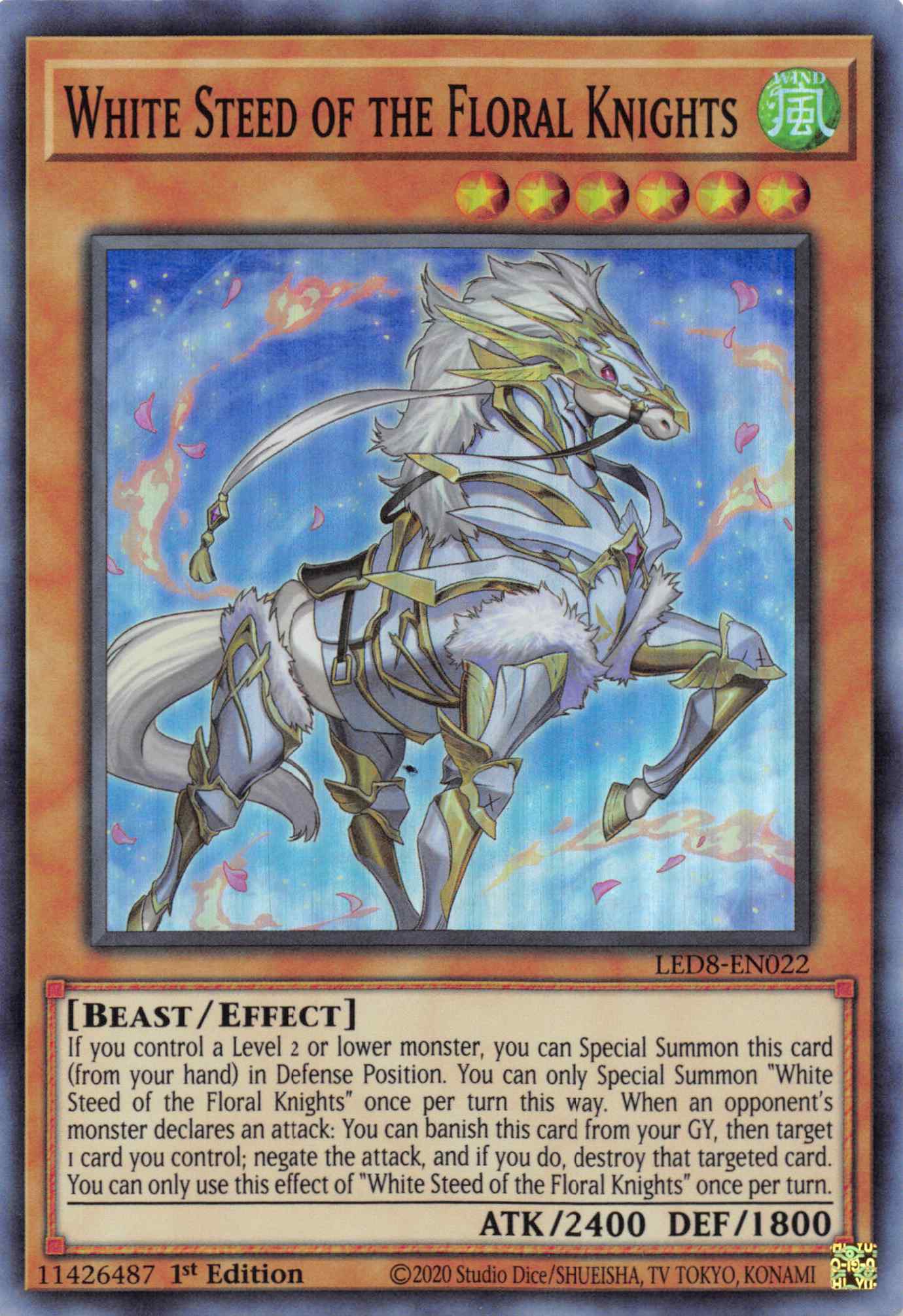 White Steed of the Floral Knights [LED8-EN022] Super Rare | Good Games Adelaide SA