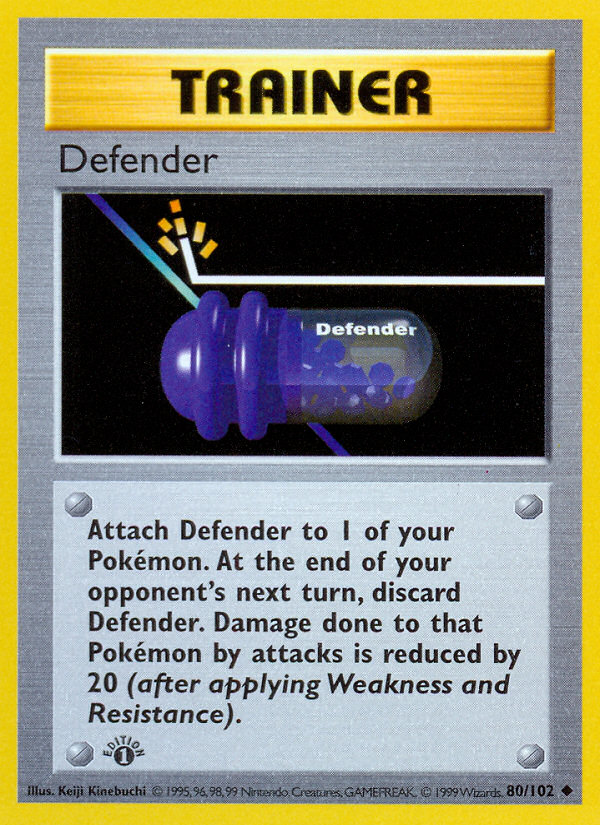 Defender (80/102) (Shadowless) [Base Set 1st Edition] | Good Games Adelaide SA