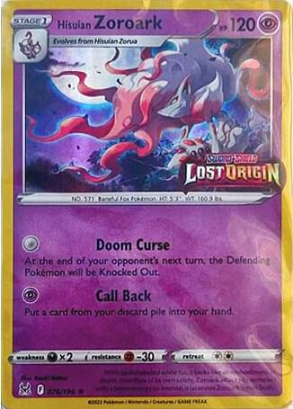 Hisuian Zoroark Lost Origin Stamped 076/196 (Miscellaneous Cards & Products)  - Holofoil | Good Games Adelaide SA