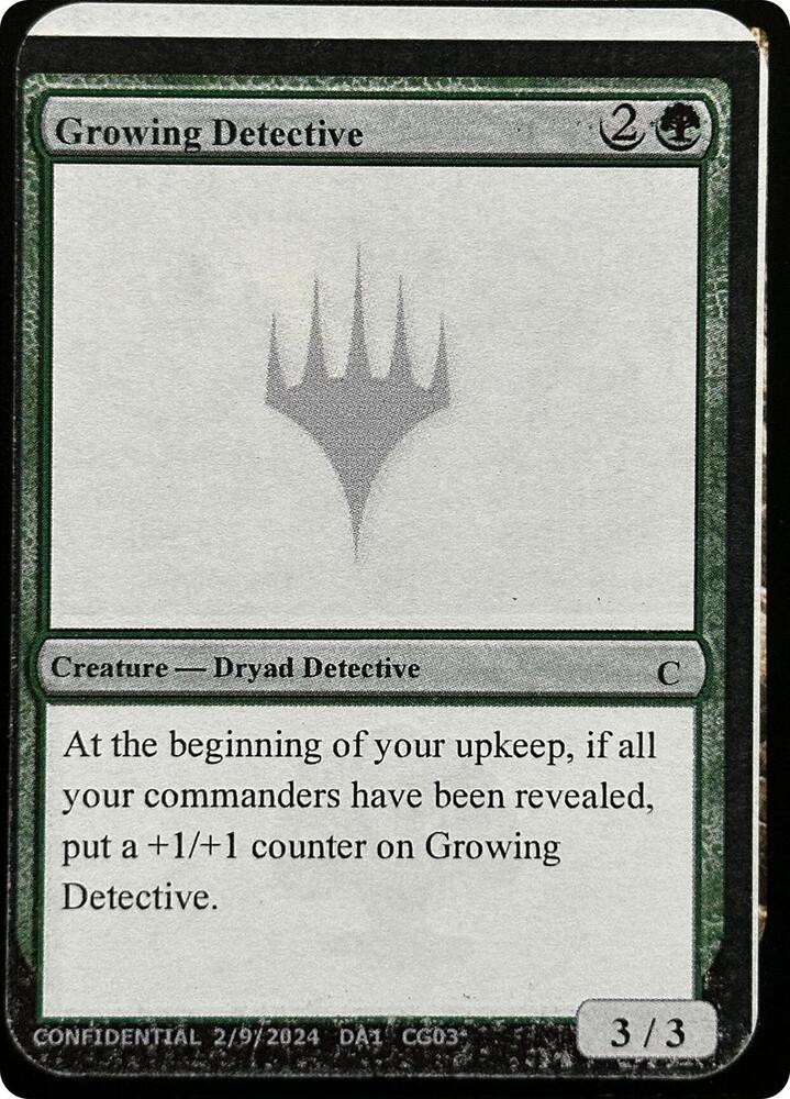 Growing Detective  (Un-Known Event Playtest Cards)  | Good Games Adelaide SA