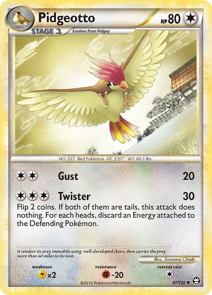 Pidgeotto 47/102 (Triumphant)  - Reverse Holofoil | Good Games Adelaide SA