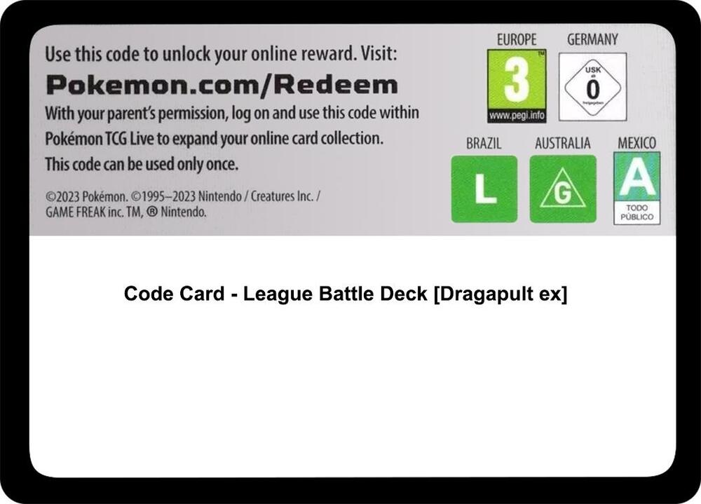 Code Card League Battle Deck Dragapult ex  (Miscellaneous Cards & Products)  | Good Games Adelaide SA