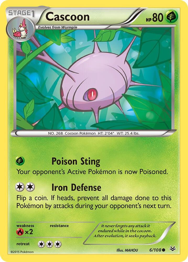 Cascoon 6/108 (XY - Roaring Skies)  | Good Games Adelaide SA
