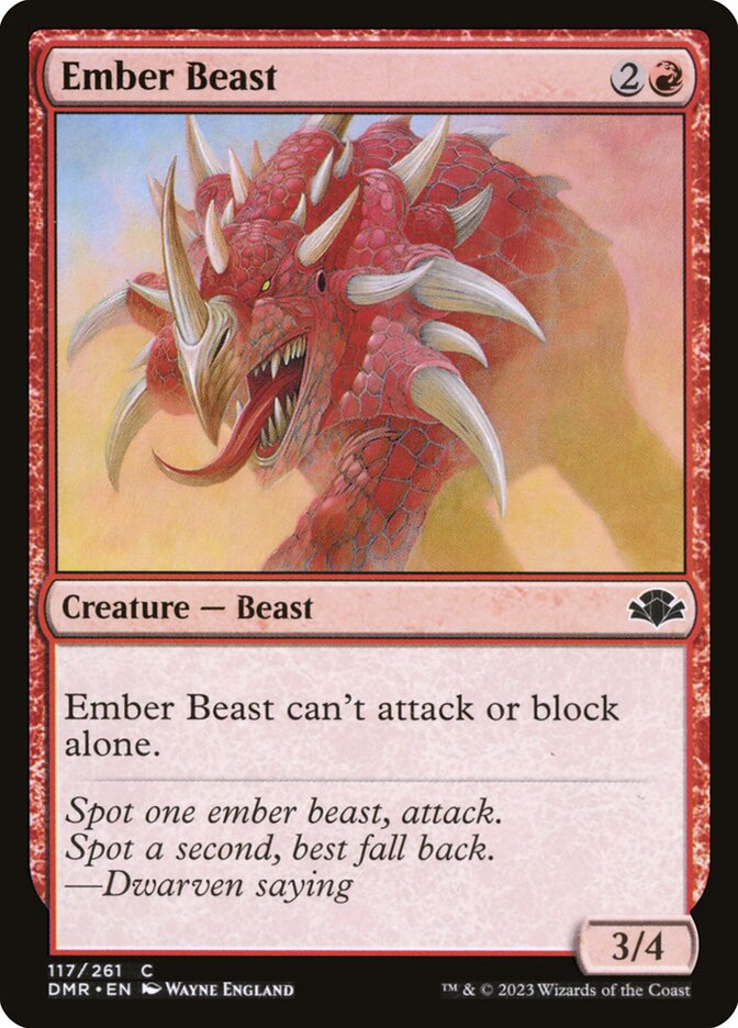 Ember Beast 117 (Dominaria Remastered)  - Foil | Good Games Adelaide SA