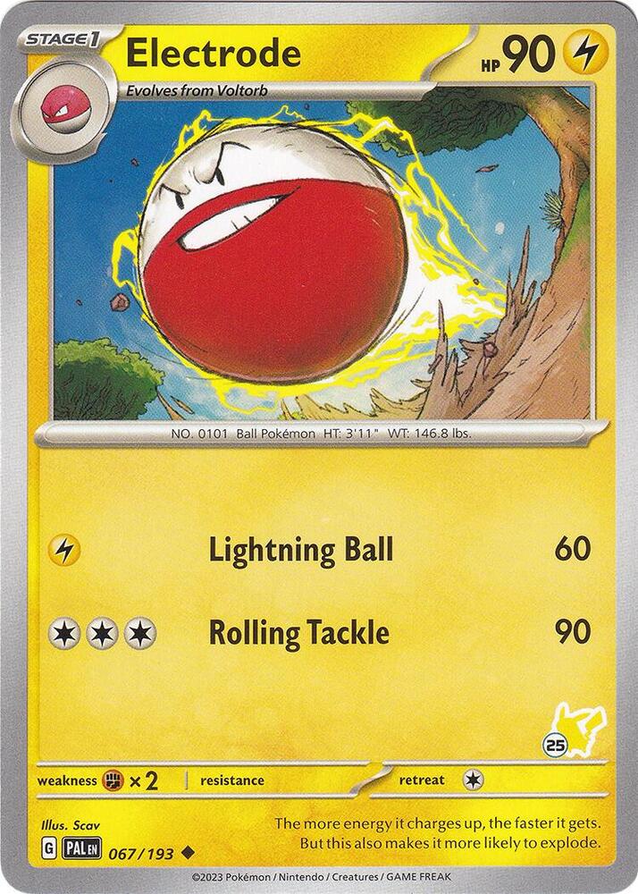 Electrode Pikachu 25 067/193 (Battle Academy 2024)  | Good Games Adelaide SA