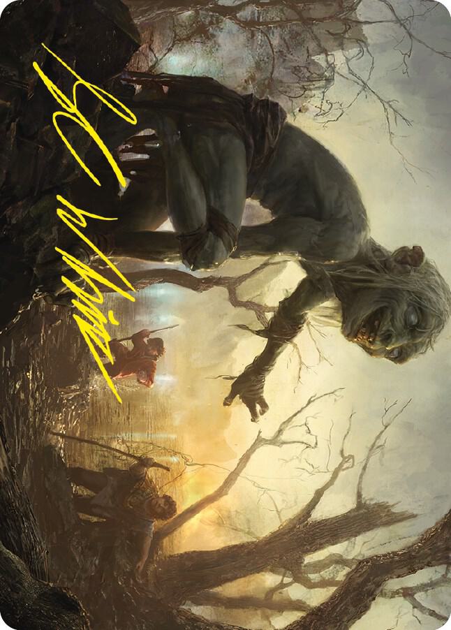 Smeagol Helpful Guide Art Card Gold Stamped Signature 24 (Art Series: Universes Beyond: The Lord of the Rings: Tales of Middle-earth)  | Good Games Adelaide SA