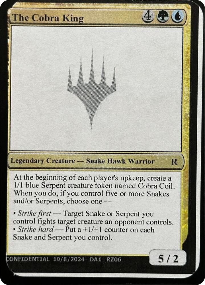The Cobra King  (Un-Known Event Playtest Cards)  | Good Games Adelaide SA