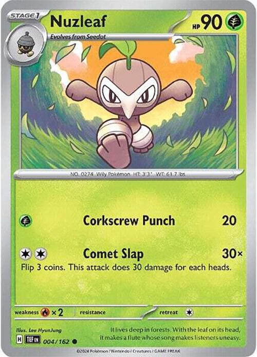 Nuzleaf 004/162 (SV05: Temporal Forces)  - Reverse Holofoil | Good Games Adelaide SA