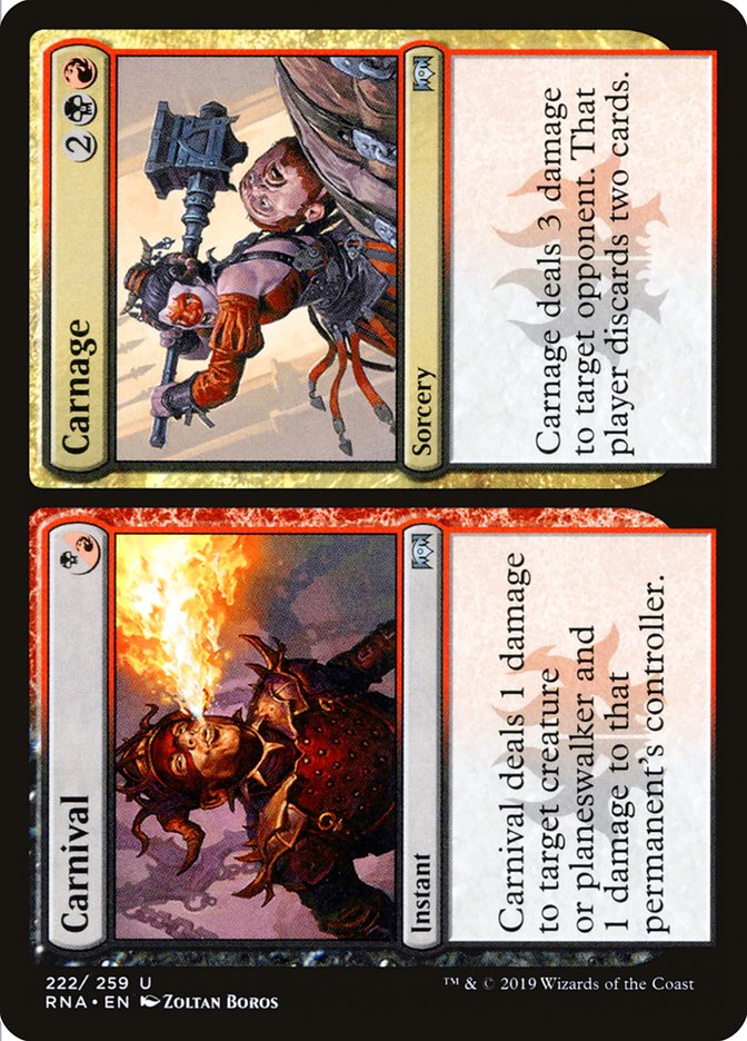 Carnival // Carnage 222 (Ravnica Allegiance)  | Good Games Adelaide SA