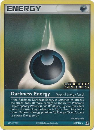 Darkness Energy (103/113) (Stamped) [EX: Delta Species] | Good Games Adelaide SA