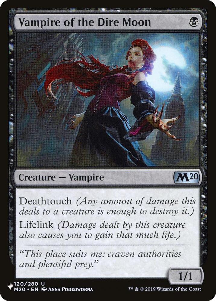 Vampire of the Dire Moon 120/280 (The List Reprints)  | Good Games Adelaide SA