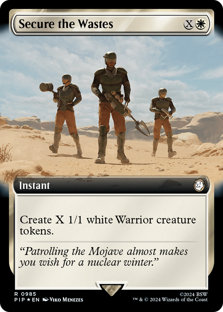 Secure the Wastes (Extended Art) (Surge Foil) [Fallout] | Good Games Adelaide SA