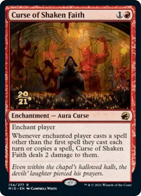 Curse of Shaken Faith 134 (Prerelease Cards)  - Foil | Good Games Adelaide SA