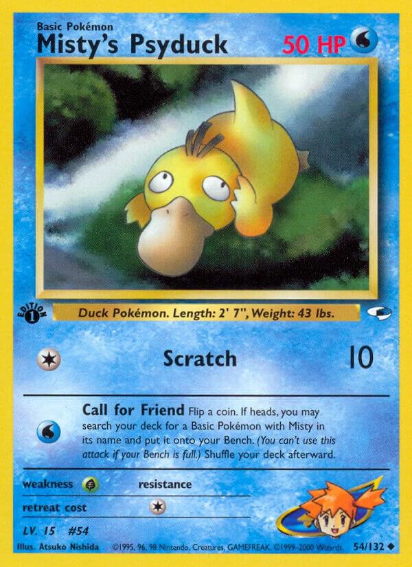 Misty's Psyduck 054/132 (Gym Heroes)  - 1st Edition | Good Games Adelaide SA