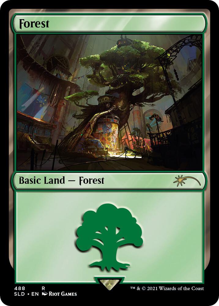 Forest Secret Lair x Arcane Lands 488 (Secret Lair Drop Series)  - Foil | Good Games Adelaide SA