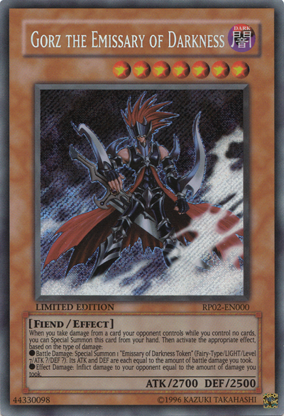Gorz the Emissary of Darkness [RP02-EN000] Secret Rare | Good Games Adelaide SA
