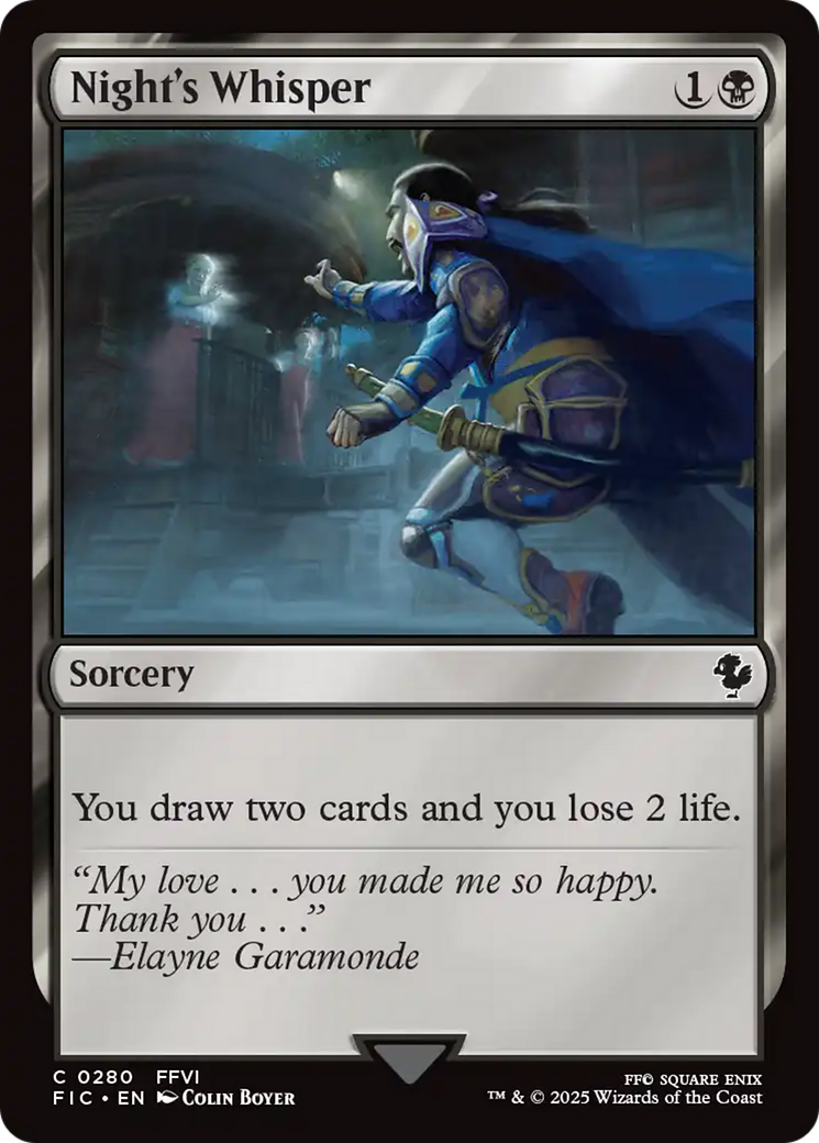 Night's Whisper [FINAL FANTASY Commander] | Good Games Adelaide SA