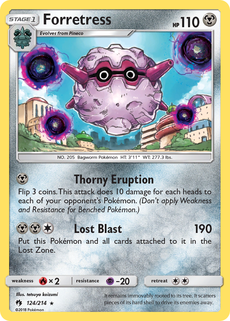 Forretress (124/214) [Sun & Moon: Lost Thunder] | Good Games Adelaide SA