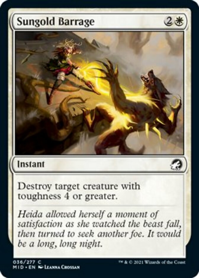 Sungold Barrage [Innistrad: Midnight Hunt] | Good Games Adelaide SA
