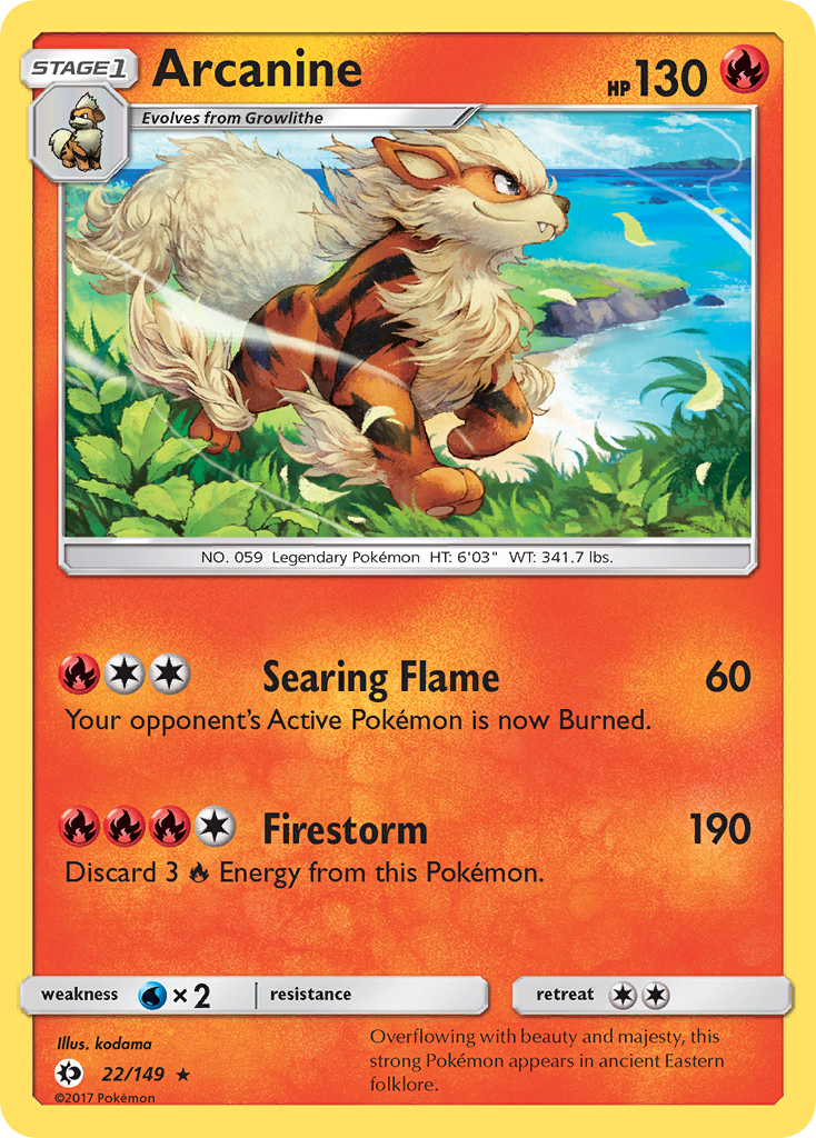 Arcanine (22/149) [Sun & Moon: Base Set] | Good Games Adelaide SA