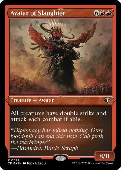 Avatar of Slaughter Foil Etched 529 (Commander Masters)  - Foil | Good Games Adelaide SA
