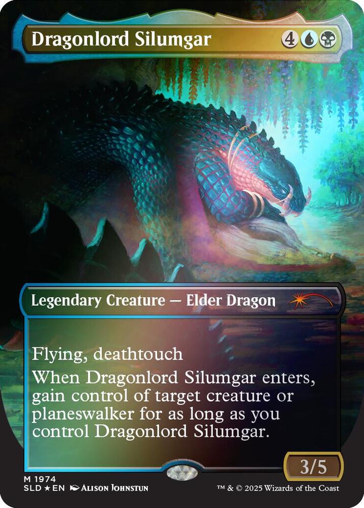 Dragonlord Silumgar Rainbow Foil 1974 (Secret Lair Drop Series)  - Foil | Good Games Adelaide SA
