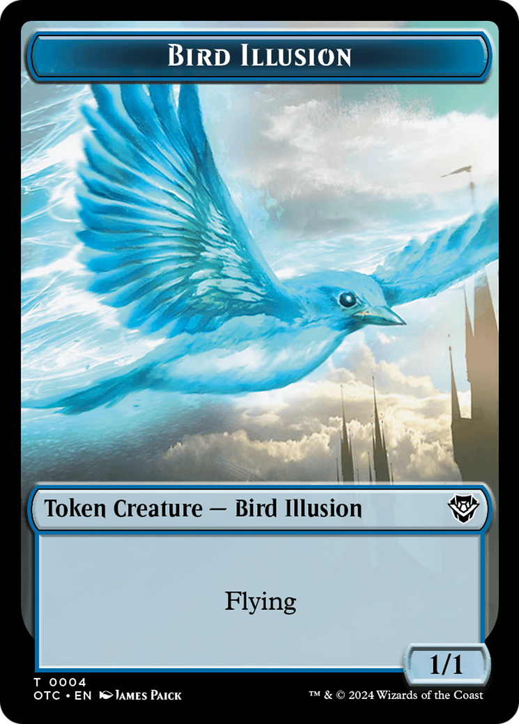 Bird Illusion // Elemental (0014) Double-Sided Token [Outlaws of Thunder Junction Commander Tokens] | Good Games Adelaide SA