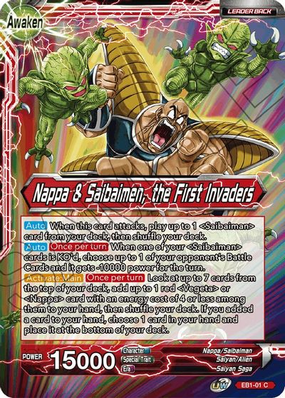 Nappa // Nappa & Saibaimen, the First Invaders (EB1-01) [Battle Evolution Booster] | Good Games Adelaide SA