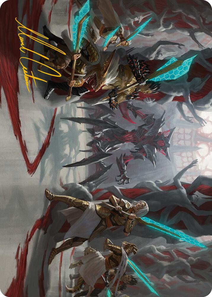 Goldwardens Gambit Art Card Gold Stamped Signature 29 (Art Series: Phyrexia: All Will Be One)  | Good Games Adelaide SA