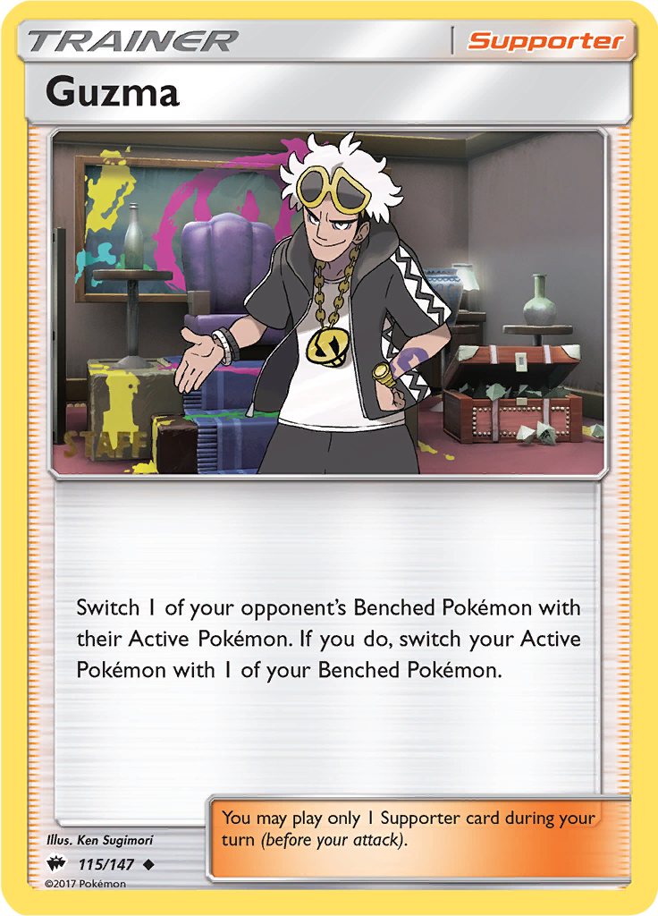 Guzma (115/147) (Regional Championships Staff) [Sun & Moon: Burning Shadows] | Good Games Adelaide SA