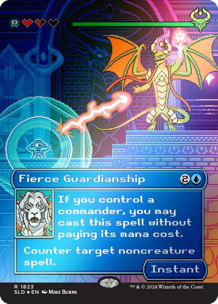 Fierce Guardianship Rainbow Foil 1823 (Secret Lair Drop Series)  - Foil | Good Games Adelaide SA