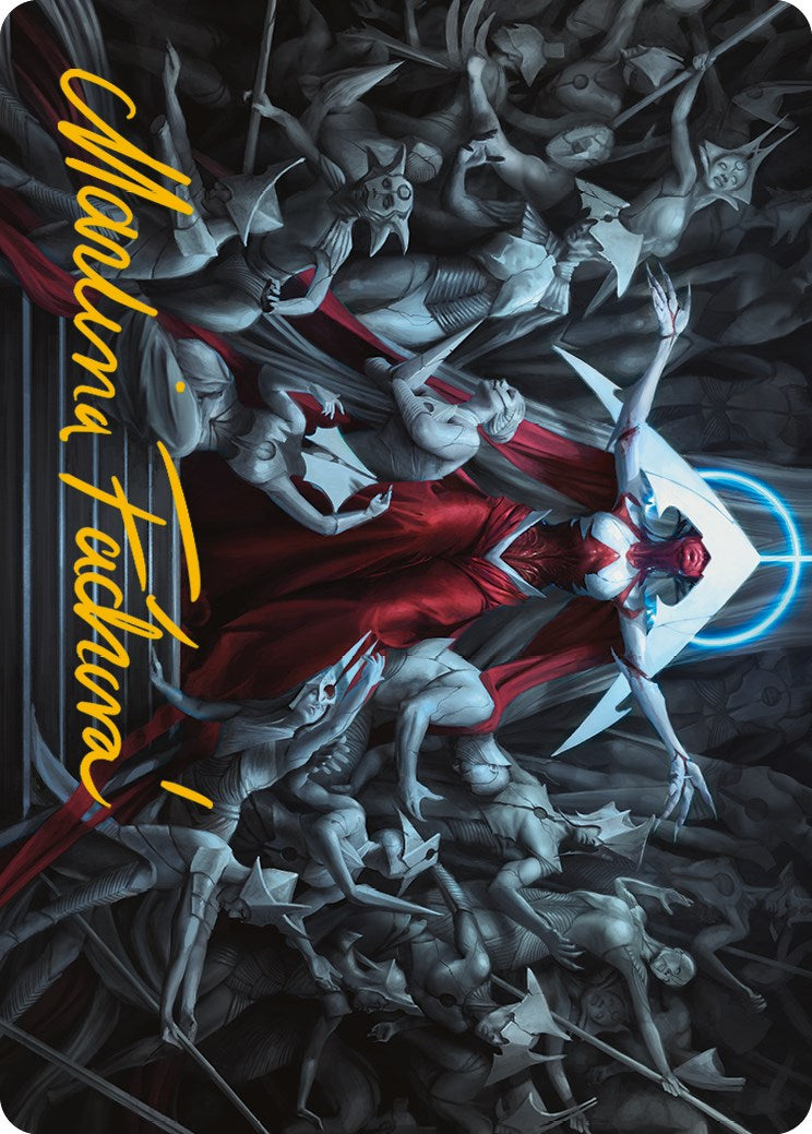 Elesh Norn, Mother of Machines Art Card (Gold-Stamped Signature) [Phyrexia: All Will Be One Art Series] | Good Games Adelaide SA