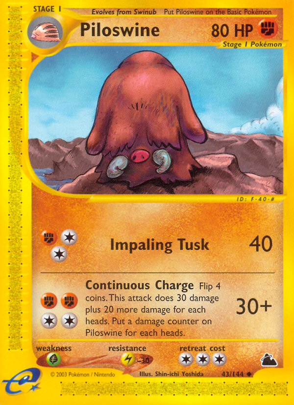 Piloswine (43/144) [Skyridge] | Good Games Adelaide SA