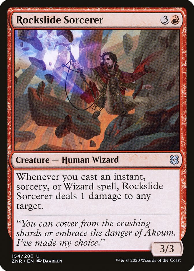 Rockslide Sorcerer 154 (Zendikar Rising)  - Foil | Good Games Adelaide SA