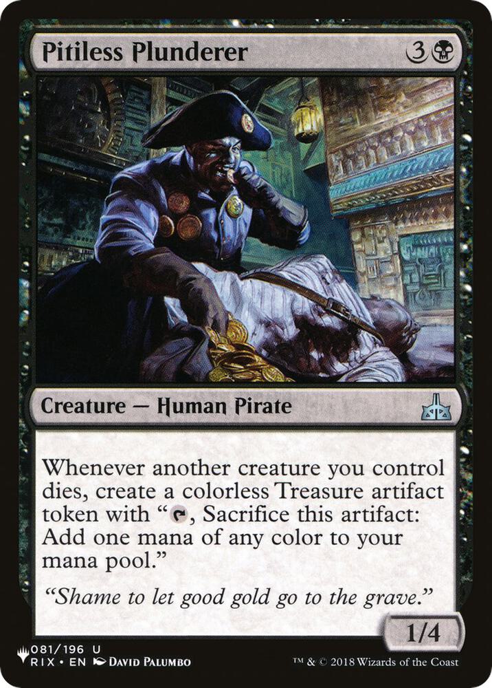 Pitiless Plunderer 081/196 (The List Reprints)  | Good Games Adelaide SA