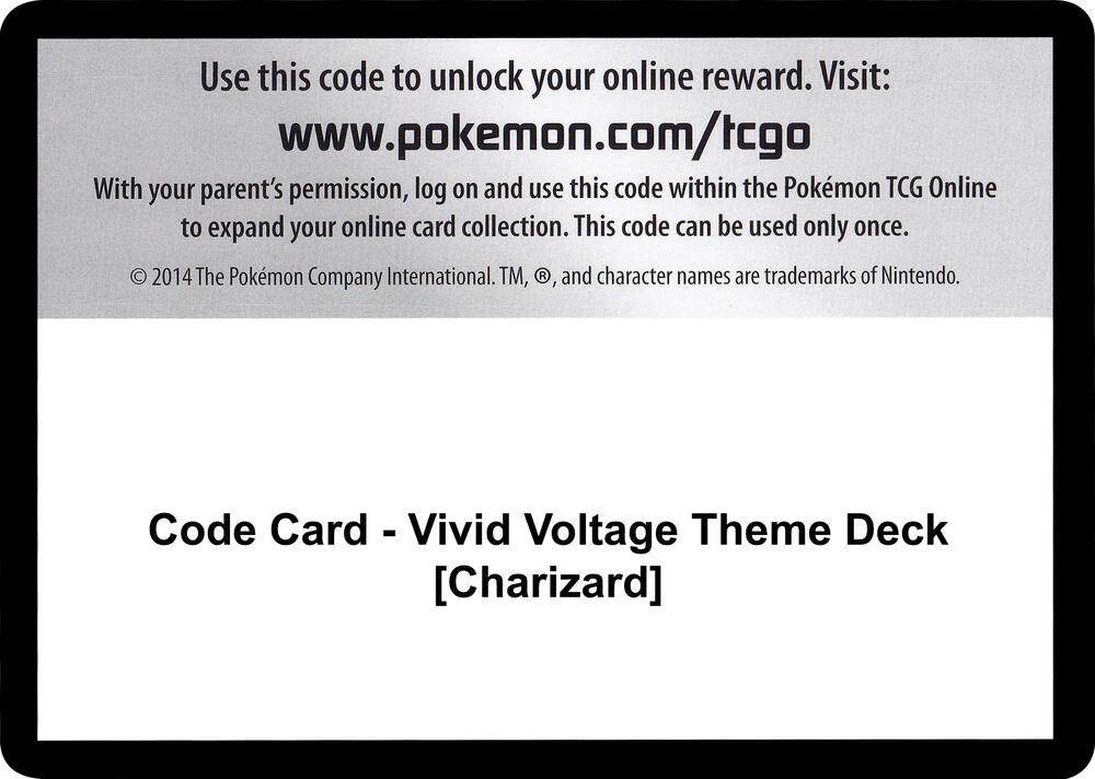 Code Card Vivid Voltage Theme Deck Charizard  (SWSH04: Vivid Voltage)  | Good Games Adelaide SA