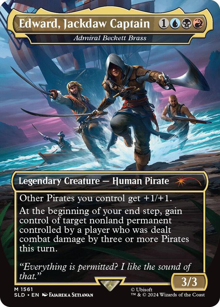 Edward Jackdaw Captain Admiral Beckett Brass 1561 (Secret Lair Drop Series)  | Good Games Adelaide SA