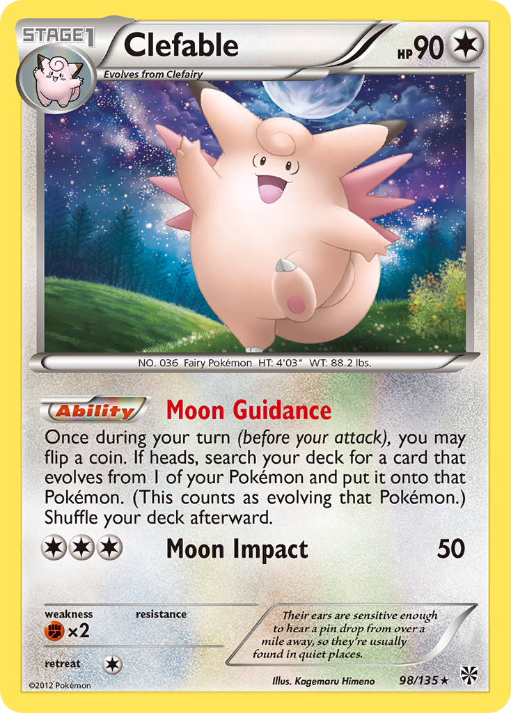Clefable (98/135) [Black & White: Plasma Storm] | Good Games Adelaide SA