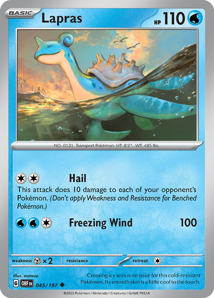 Lapras (045/197) [Scarlet & Violet: Obsidian Flames] | Good Games Adelaide SA