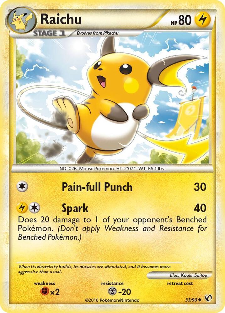 Raichu 33/90 (Undaunted)  - Reverse Holofoil | Good Games Adelaide SA