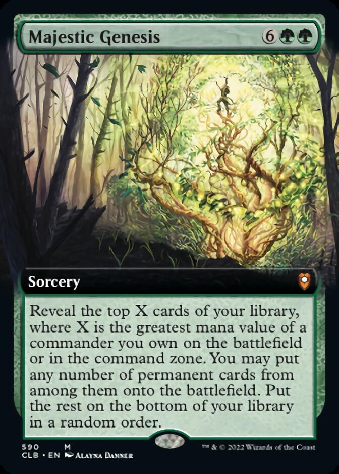 Majestic Genesis (Extended Art) [Commander Legends: Battle for Baldur's Gate] | Good Games Adelaide SA